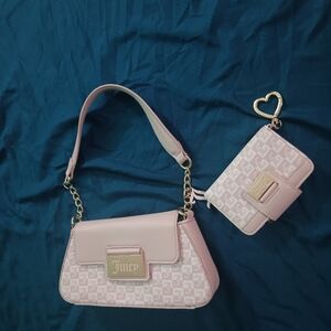 Juicy Couture Light Pink Logo Shoulder Bag